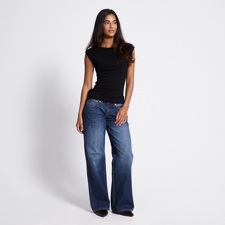 Soft feel top "Livia" Black